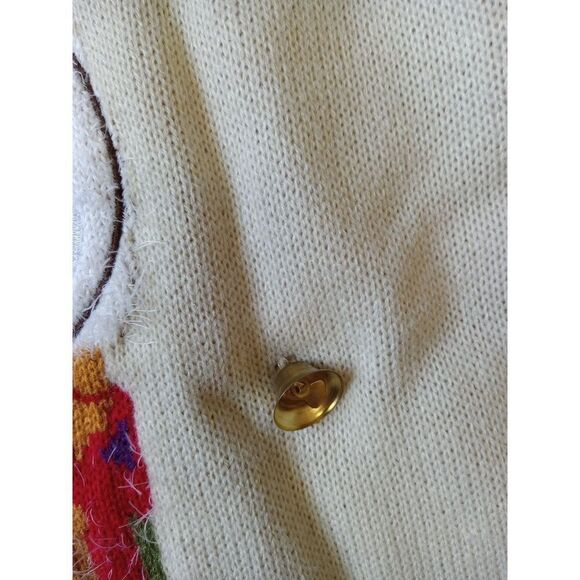 Women's Beige Tight Knit Falalallama Llama Ugly Christmas Sweater Size Medium - Picture 7 of 12